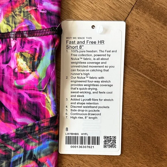 lululemon athletica Fast and Free HR Short 8in inseam - Picture 2 of 2